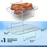 1tk/1 Komplekt, &Otilde;hufrit&uuml;&uuml;ri Grillrest, 20cm X 13cm, Roostevaba Terasest K&uuml;psetusplaat, R&ouml;stimise K&uuml;psetusrest, &Otilde;hufrit&uuml;&uuml;ri Tarvikud, K&ouml;&ouml;gitarvik., A