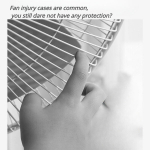 N&auml;puturvaline Ventilaatori Kate - Ohutu Tolmukaitse Elektriventilaatoritele K&ouml;&ouml;ki ja Kontorisse., Juoda