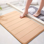 1tk Pehme ja Imav Hall Memory Foam Vannimatt - Libisemiskindel Pehmendatud Du&scaron;ivaip M&otilde;nusaks Vannielamuseks, Khaki 50*80cm