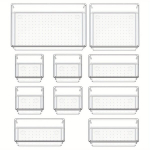 10/20tk Lauasahtli Korraldaja Komplekt 4-Suuruses Plastikust Sahtli Korraldajad., 10vnt-SFH603-10