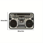 Retro Boombox Prindi Vaip, Libisemiskindel Uksematt Kodu Dekooriks., 80 * 50 cm / 32 * 20 colių