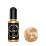 Tee-ise Ehte Tegemine: 10ml Metallik P&auml;rlmutter Pigment Alkoholi Vedelik V&auml;rvaineks Kunstitint., Auksinis