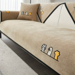 1tk Elastne Diivanikate Kassi K&auml;pa Tikandiga, Tolmukaitse., Khaki spalva