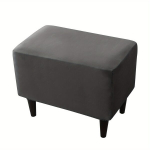 H&otilde;bedane Tehisrebane Samet Ottomani Kate, Libisemiskindel Tabureti Kate., 5# Juoda