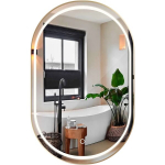 Seinapeegel Rea Led Oll 60X90Cm Brush Gold