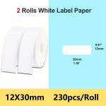 2rulli Phomemo kleepetiketid D30 termoprinterile, 15mmX30mm , 2Rintiniai 12*30*230 balti