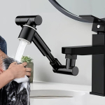 1tk Kraani Pikendaja Teleskoopilise Mehhaanilise K&auml;ega - P&ouml;&ouml;ratav Tila, Multifunktsionaalne Pritsmekaitse, Vastupidav Plastik/Vask Sulam