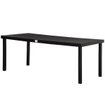 Outsunny aiamaja laud 8 inimesele s&ouml;&ouml;gilaud alumiiniumist laud aiam&ouml;&ouml;bel salongim&ouml;&ouml;bel kergesti hooldatav plastikust must 190 x 90 x 74 cm, Juoda