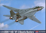 Liimitav mudel Academy Hobby 12590 USN F-14D VF-2 Bounty Hunters 1/72