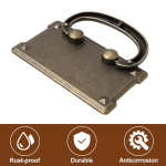 M&ouml;&ouml;bli k&auml;epidemed, tsingisulamist sahtli k&auml;epidemed &ndash; 2 vintage kohvist valmistatud pronksist t&otilde;mbamisk&auml;epidet magamistoa kummuti jaoks