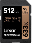 Telefoni m&auml;lukaart Lexar m&auml;lukaart SDXC 512GB Pro 633X UHS-I U1/U3 V30 R95/W45