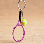 Simulatsioon Tennis Kaheosaline V&otilde;tmehoidja Ripats, Spordi Ornament F&auml;nni Suveniir., Violetinė