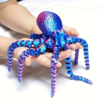3D Prinditud Kaheksajalg Kodu Kontori Lauakaunistus, Ookeani Loom Dekoratsioon, Kingitus., Violetinė
