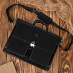 Meeste nahast &otilde;lakott t&ouml;&ouml;ks kohver dokumentide ja s&uuml;learvuti jaoks must Paolo Peruzzi T-122-BL