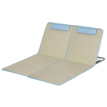 Outsunny rannamatt, 2 kokkupandava rannamati komplekt koos padjaga, 5-astmeliselt reguleeritava k&otilde;rgusega rannamatt koos kandekotiga, teras, beež, 134 x 48 x 33-43 cm, Beige+Hellblau