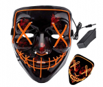 &Otilde;nnelikud inimesed s&auml;ravad Halloweeni maski, must