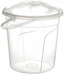 &Uuml;mmargune kaanega &auml;mber, 15l, l&auml;bipaistev, 34x34cm