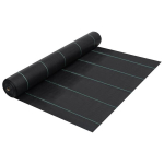 Umbrohumatt vidaXL, must, 1 x 50 m, PP