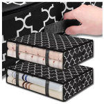 Korraldaja komplekt 2-osaline riidekapi kott suurte mustritega voodiriiete jaoks