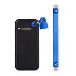 V&auml;line k&otilde;vaketas V&auml;line SSD ketas Verbatim USB-C 3.2 Gen 2, 1TB, must/sinine