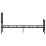 &uuml;heinimese voodi，t&auml;iskasvanu voodi，Metallist voodiraam ilma madratsita Pruun tamm 90x200 cm CFE5689734