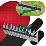 Muru aerator, muru ja mulla aeratsiooniks, kahepoolsed 38 cm Kotarbau