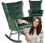 Puhketool sametine Mebel Elite JACKSON roheline