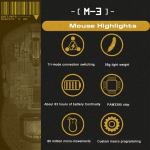 Darmoshark M3 Triple Game Games 26000DPI Wireless Bluetooth - hiir Add Stick 11