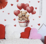 Laste seinakleebis Punaste &otilde;hupallidega m&auml;ngukarud