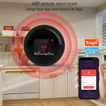 Wifi maagaassenor tuya nutikas h&auml;iregaasi lekkiv detektor tulet&otilde;rjekaitse digitaalne vedelkristallektori temperatuur kuva koduk&ouml;&ouml;k must