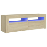 vidaXL telerialus LED-tuledega, Sonoma tamm, 120 x 35 x 40 cm