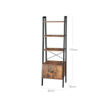 Hoiustamisriiulid 105x33.5x177.5cm, rustic brown, must