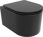Wc-pott Mexen Sofia Rimless Slim Duroplast koos aeglaselt sulguva kaanega, Black mat