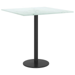 vidaXL lauaplaat, valge 40x40 cm, 6 mm, karastatud klaas marmordisain