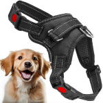 Reguleeritav koera rakmed Springos PA0304, suurus M, 19-35 kg, survevaba, must