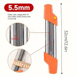 K&auml;eshoitav Kettsae Teritaja Komplekt, Oranžinis 5,5 mm rankinis galąstuvas (1 rinkinys)