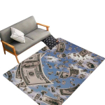 Kristall Velvet Dollar Muster Vaip, 120 cm x 160 cm / 47,24 colio x 63 colio