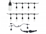 Komplekt: Aia garland 10m 10xE27 + 10x LED pirn E27 1W h&otilde;&otilde;gniit