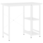 Arvutilaud vidaXL, valge, 80 x 40 x 72 cm, MDF ja metall, Balta