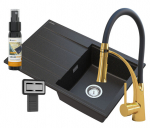 Valamu graniit Granitan Timor must k&ouml;&ouml;gisegisti kuldne komplekt