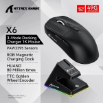Attack Shark Paw395 Game Mouse - kolm režiimi, RGB, magnetiline laadimine, Bluetooth, makrotugi - must