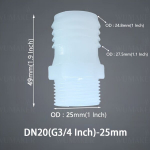5tk Plastikust Meeste Keere Vooliku &Uuml;hendus G1/2 G3/4 Toll Pagood&uuml;hendus Veepumba Seade., G3/4&ndash;25 mm (1 colis)