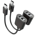 USB C-USB-adapter [2 tk], C-t&uuml;&uuml;pi OTG-kaabel Rivex, must