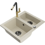 Pool-topelt graniidist valamu Mexen Carlos koos k&ouml;&ouml;gisegistiga Flora, beež - 6518-69-670401-57-B