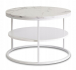 Kohvilaud Mebel Elite BEST 70 cm valge marmor
