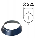 Must vihmaveerenn (krae) isoleeritud korstnale. D-225 mm.