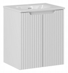 Vannitoakapp koos valamuga, seinale paigaldatav, valge NOVA 51 x 40 x 59 cm