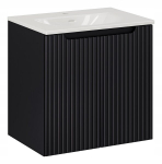 Vannitoakapp koos valamuga, seinale paigaldatav, must NOVA 61 x 40 x 59 cm