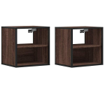 Seinale kinnitatavad &ouml;&ouml;kapid 2 tk，&ouml;&ouml;laud，voodikapp pruun tamm 40x31x39,5 cm CFE176739