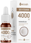 Ecosh D3 Vitamiin kookose õli 4000 IU tilk, 10 ml
